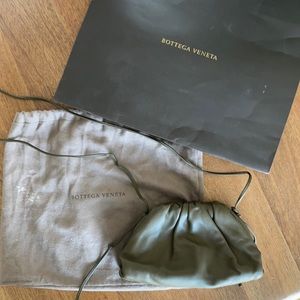 Bottega Veneta Mini Pouch - mustard olive green